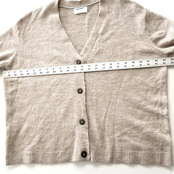 Old Navy Slouch Cardigan size L Heather Camel Academia Old Money Preppy - Picture 7 of 9